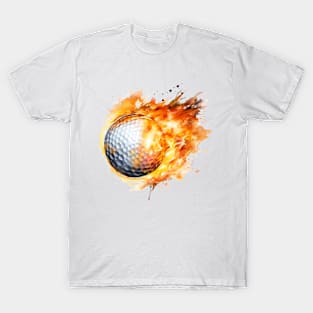 Flamming Golf Ball T-Shirt